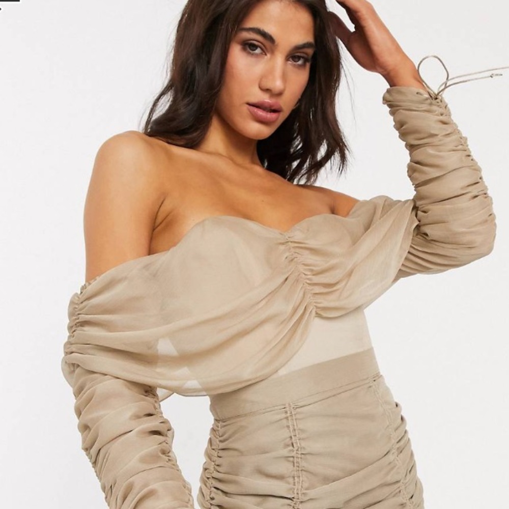 ASOS Tan Off shoulder top